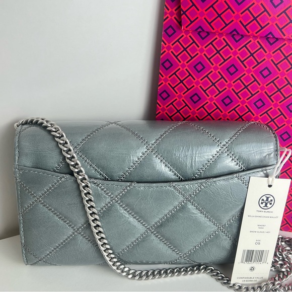 NWT Tory Burch Willa Shine Chain On Wallet - Picture 6 of 9